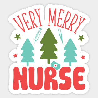 very merry nurse Sticker